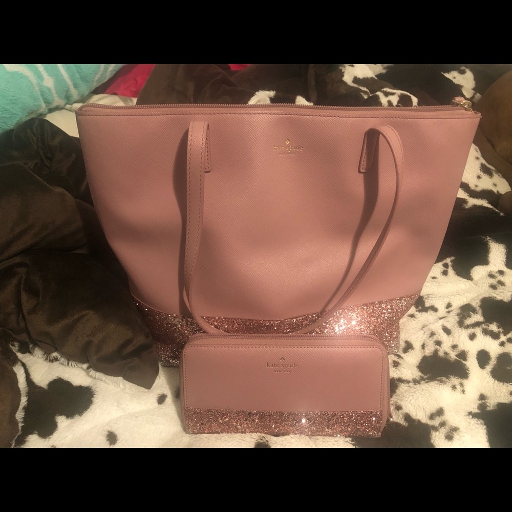 Late spade purse and wallet set
